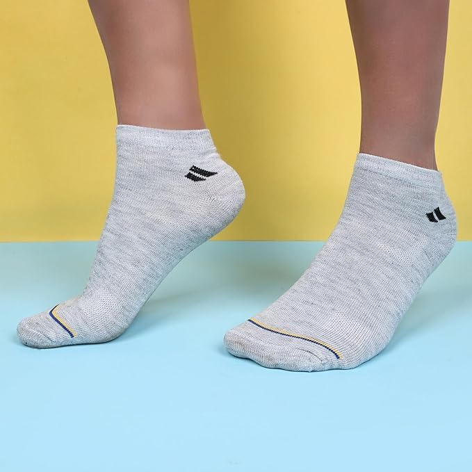 SJeware Unisex Cotton Men And Women Solid Ankle Length Socks (Pack Of 5) Sjw-2013, Assorted