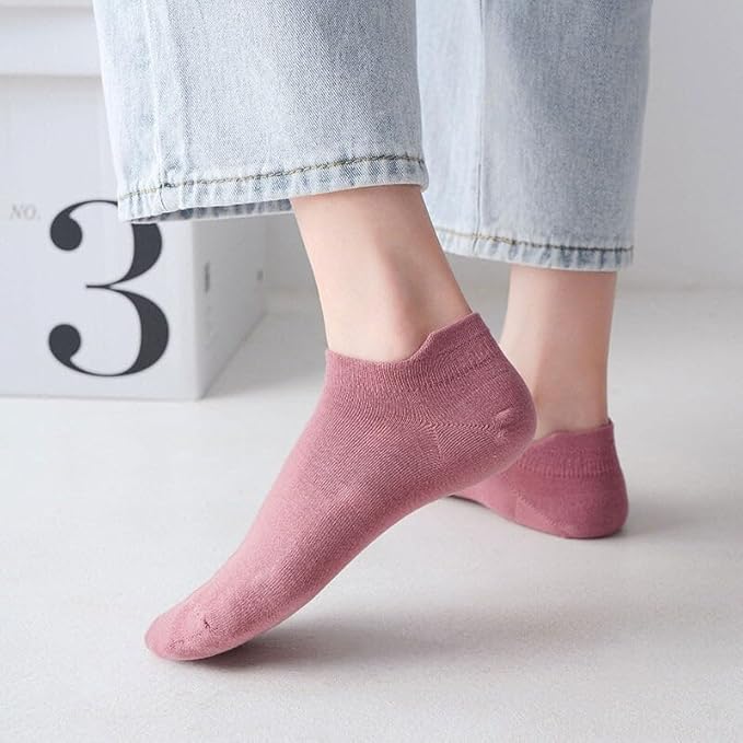 MENLEE Girls Ankle Length Cotton Socks With Colourful Cute Colours Also for Women Low Cut Ankle socks Combo Cotton blend Pack of 5