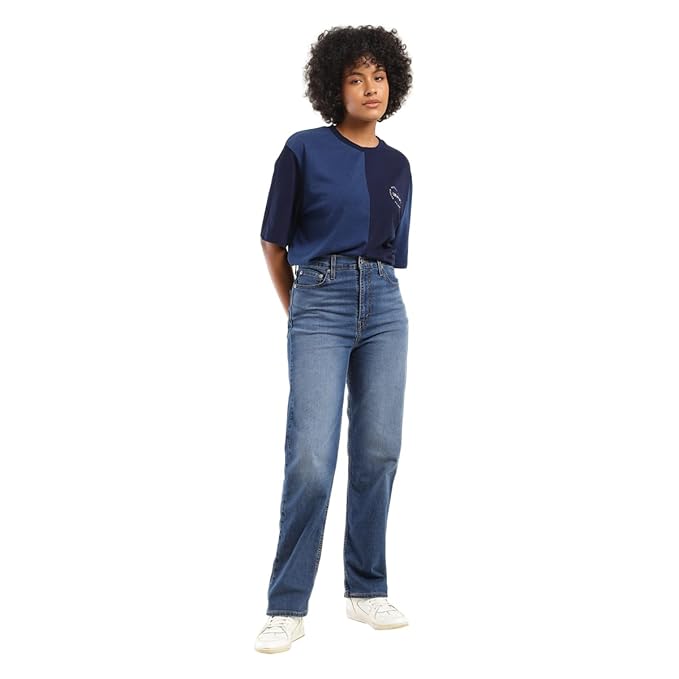 Levi's Women's 724 Straight Fit High Rise Blue Jeans