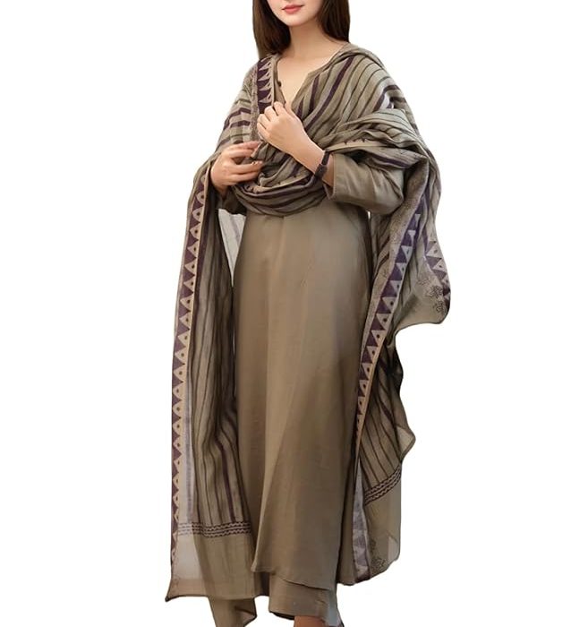 ANNI DESIGNER Women's Rayon Viscose Straight Solid Kurta with Pant & Dupatta