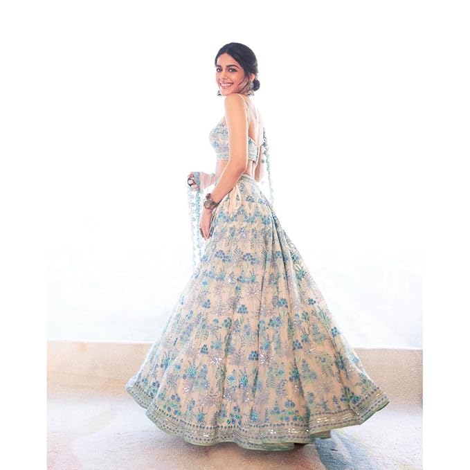 Golakiya Saree's off white georgette bridal lehenga choli for women || ethnic lehenga choli
