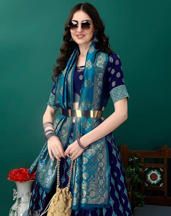 JAYA CREATION BANARASI JAQUARD LEHENGA CHOLI