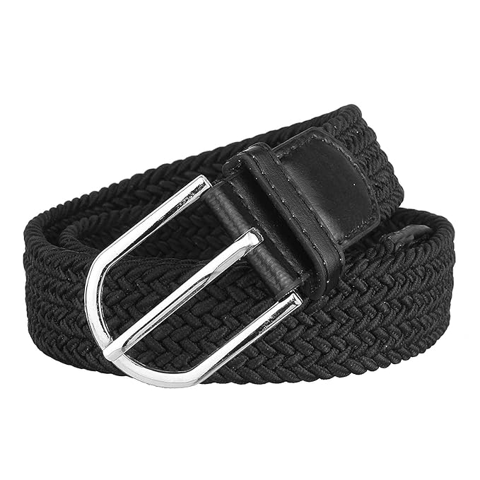 ZORO Women's Braided Stretchable Woven Fabric Belt for Women, Fits on upto 36 inches waist size