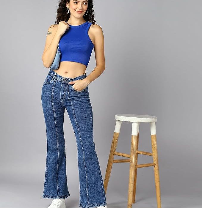 Nifty Women's Denim Wide Leg Jeans